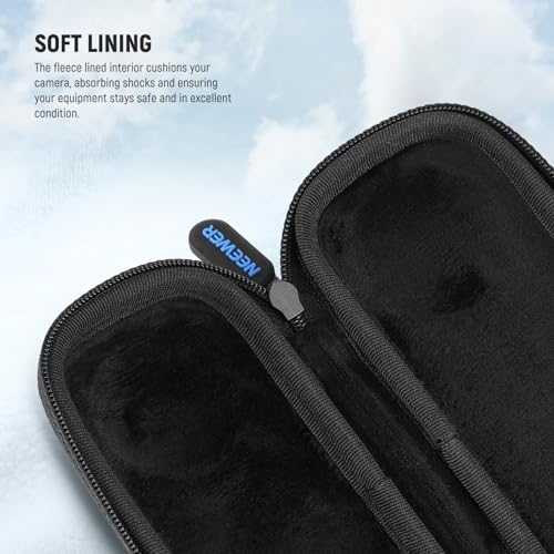 NEEWER BASICS Carrying Case Compatible with Insta 360 X5, Portable Small Travel Protector Hard Shell Protective Storage Bag with Carabiner, Action Camera Accessories Compatible with Insta360 X5, PB032 - Image 5