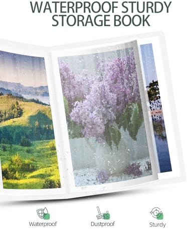 SXhyf A3 Diamond Painting Storage Book 16.5x12.1in for Display 60 Pages - Image 3