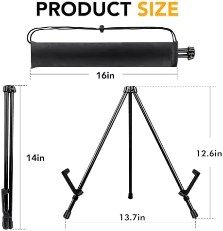 AROIC 6 Pack 14'' Tabletop Easels, Black Steel Table Top Easels for Display - Image 2