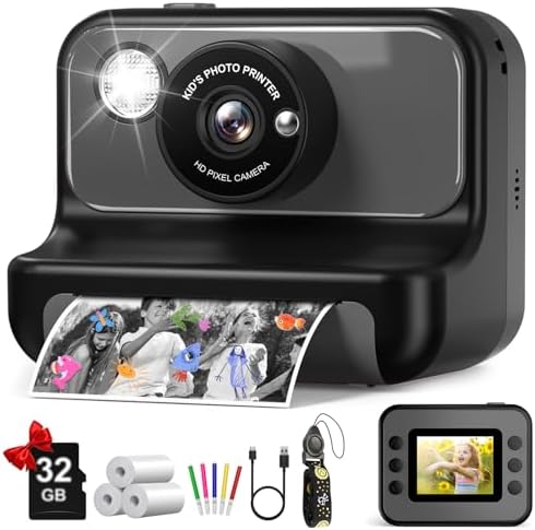 Kids Camera Instant Print, Christmas Birthday Gifts for Girls and Boys by Gofunly