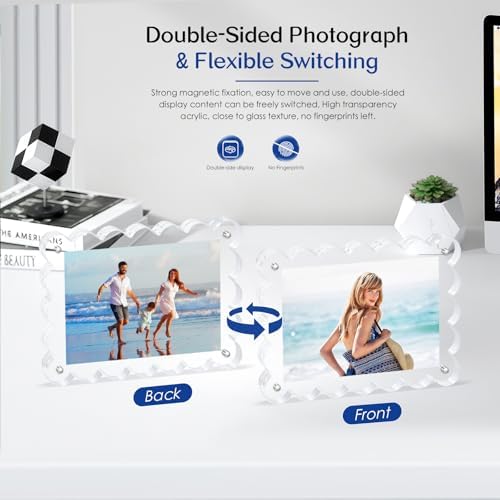 Scalloped Magnetic Picture Frame 4x6 Inch-2Pack Photo Frames - Image 7