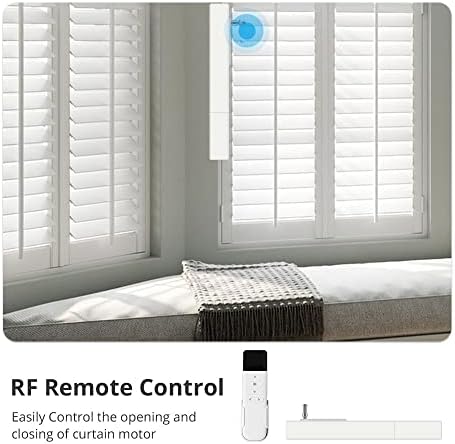 Blindsmart Motorized Plantation Shutters Opener, Automatic Plantation Shutters Opener for Windows Inside - Remote Control (Remote Version, Motor with Remote) - Image 2