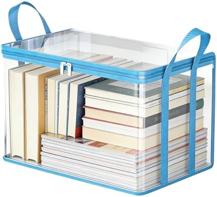 1 Pack Clear Comic Book Storage Container, Blue by SKYJORMY