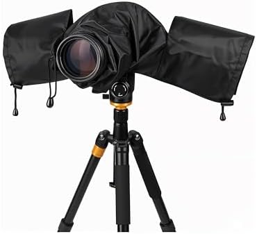 REFLEX CAMERA Universal Protective Waterproof DSLR/SLR Rain Cover with Drawstring Sleeves & Clear Viewing Window for Sony, Canon, Nikon, Panasonic, Lightweight Nylon Protection for All-Weather Outdoor by ReflexCamera