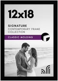 Americanflat 12x18 Poster Frame with Shatter-Resistant Glass - Signature Collection - Gallery-Style Frames Made of Engineered Wood - Photo Frame for Wall Display - Black by Americanflat