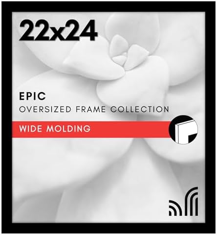 Americanflat 22x24 Poster Frame - Engineered Wood - Black by Americanflat
