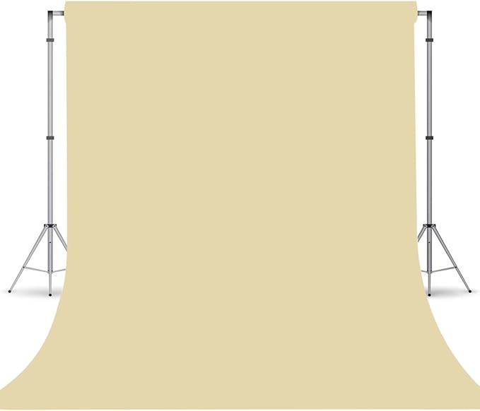 Tan Photography Backdrop for Photoshoot, Fabric 5x7ft | Versatile Studio Photo Backgrounds, Non Reflective, Easy to Use, for Portraits, Product, Party, Video Creation by TERSUM