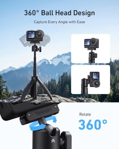 TELESIN 44cm/17.3" Mini Selfie Stick Tripod for DJI Osmo Action 6 Nano Xtra - Image 2