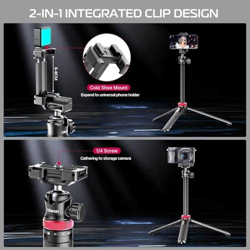 ULANZI MT-44 Auto Open Phone Tripod, 59" Extendable Selfie Stick Vlog Stand - Image 6