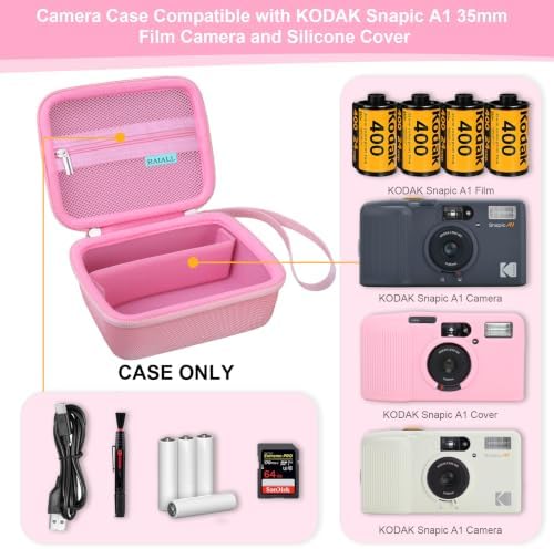 RAIALL Case for KODAK Snapic A1 35mm Film Camera and Print Film, Pink - Image 3