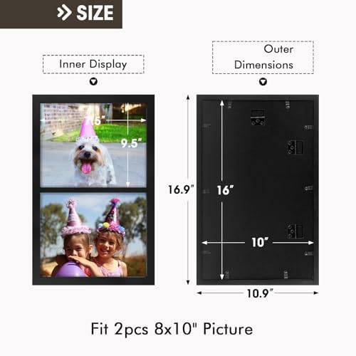 Golden State Art, 8x10 Double Picture Frame, Display Two 8x10 Photos(Black) - Image 5