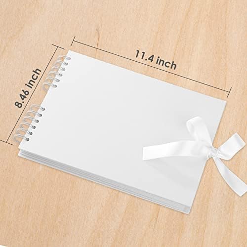 Gotideal 80 Pages Scrapbook Album with 10 Metallic Markers, White - Image 3