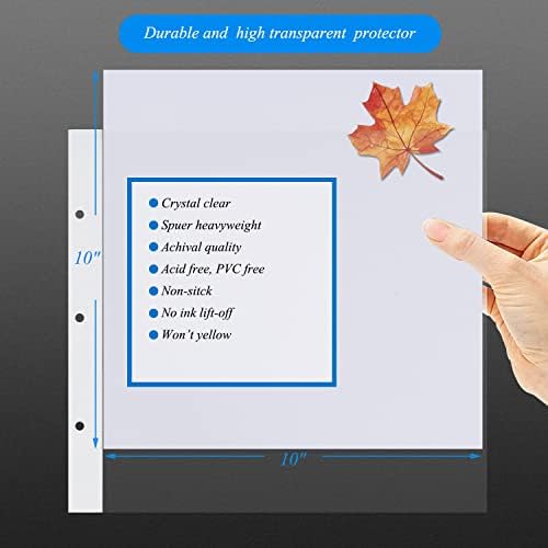 1DOT2 10x10 Inch 3 Ring DIY Scrapbook Photo Album, Beige - Image 3