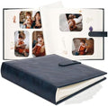 Vienrose Scrapbook Photo Album with Writing Space 12" x 12", Premium DIY Scrapbooking Albums with 100 Pages, Large Photos Book Faux Leather Cover for Wedding Family Baby Travel Graduation, Navy Blue by Vienrose