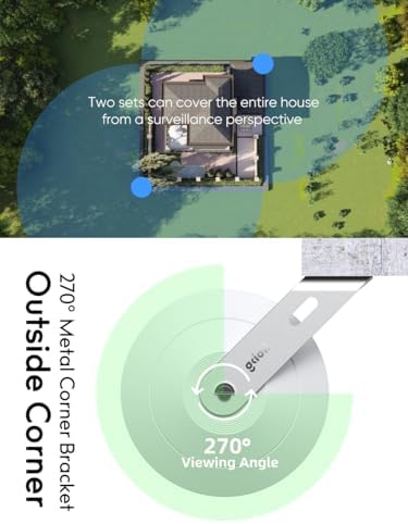 Gcioii 2 Pack Wall Mount for WYZE Cam Pan V3 & Cam Pan V4, Weatherproof Cover and Outside Corner Accessories, Reduce Blind Spots (White, Camera not Included) - Image 2