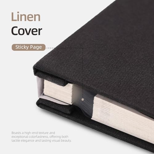 Vienrose Self Adhesive Photo Album, 60 Pages, 11 x 10.6 in, Black - Image 5