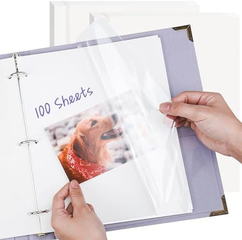 9x11 Self-Adhesive Photo Album Refill Pages, 3-Ring, 200 Pages by Remowith
