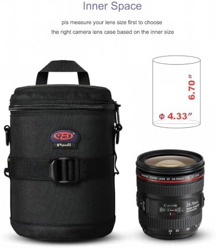 Camera Lens Pouch for DSLR Lenses Up to 4.33" x 6.70" - Image 2