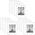 upsimples 11x14 Picture Frame Set of 5, Display Pictures 8x10 with Mat or 11x14 Without Mat, Wall Gallery Photo Frames, White (Pack of 3) by upsimples