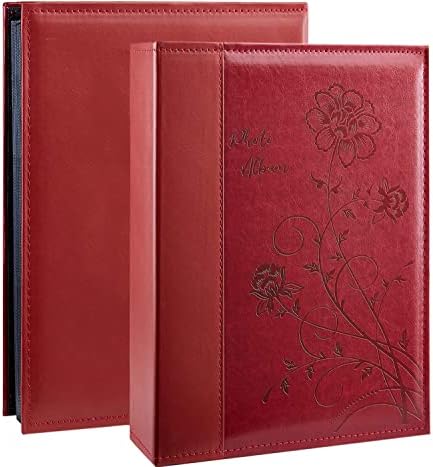 Artmag Photo Album 4x6 300 Photos, Extra Large Capacity Leather Cover Wedding Family Photo Albums Holds 300 Horizontal 4x6 Photos(Red) by Artmag
