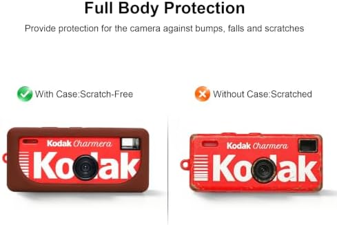 BOVKE Soft Silicone Case for KODAK CHARMERA Keychain Digital Camera, Brown - Image 3
