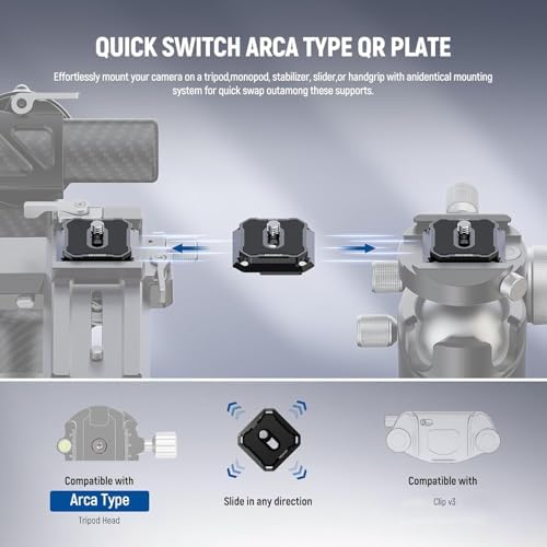 NEEWER 2 Pack Quick Release Plate Kit, 38mm QR Camera Mounting Adapter - Image 2