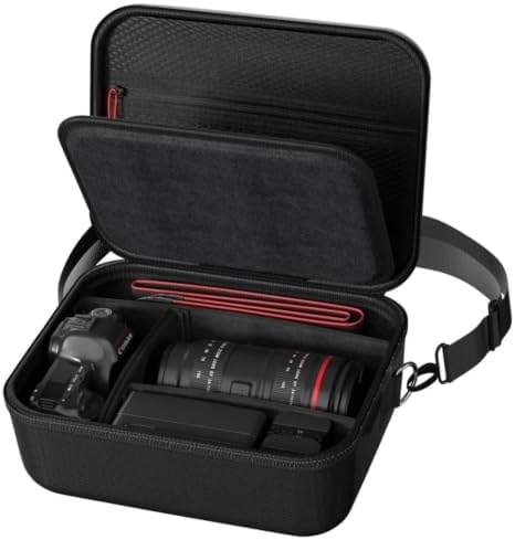 ProCase Hard Shell Digital Camera Case for Canon Rebel T7 -Black by ProCase