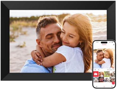 Frameo 10.1 Inch WiFi Digital Picture Frame, Digital Photo Frame with 1280x800 HD IPS Touch Screen, Auto-Rotate, Wall Mountable, Easy Setup to Share Moments Instantly via Frameo App, Gifts for Mom by WelcometoJAOKPO