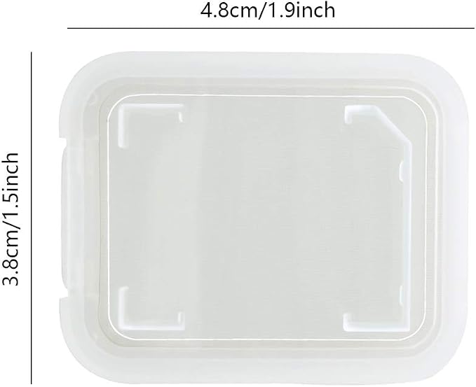 10pcs Plastic Memory Card Storage Case Compatible with SD MMC/SDHC PRO Duo White (10 PCS) - Image 4