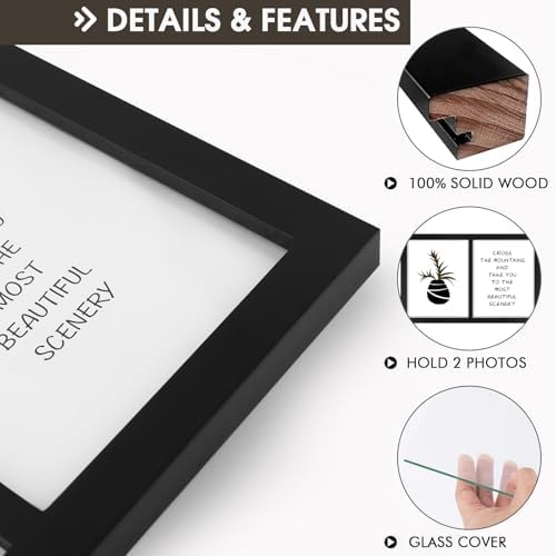 Golden State Art, 8x10 Double Picture Frame, Display Two 8x10 Photos(Black) - Image 4