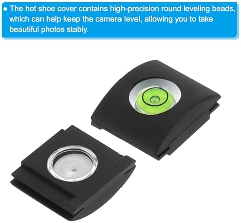 PATIKIL Camera Level Hot Shoe Cover Cap, 5 Pcs 1 Axis Universal Flashlight Bubble Level Camera Protector for Nikon for Fujifilm for Pentax DSLR/SLR Camera, Black - Image 4