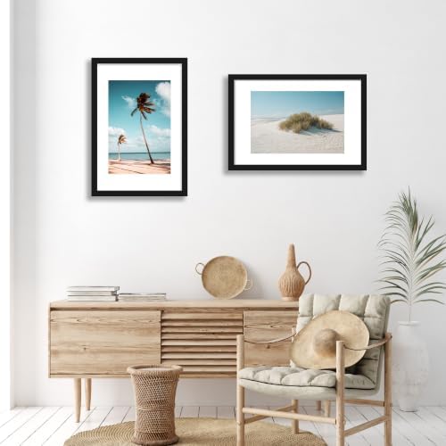 16x24 Wood Picture Frame Set of 4, Wall Mount for Home Decor, Black - Image 2