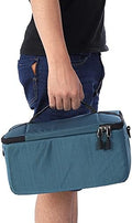 Camera Lens Bag, Protective Insert Partition Handle Case, Shockproof Breathable Bag for Photographers, 24x35x15cm (Blue) by Yechiry