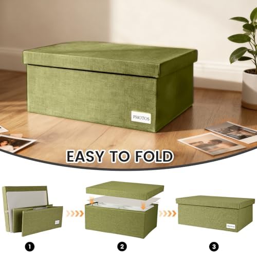 Photo Storage Box 8x10, Decorative Photo Storage Containers With Lid - Image 6
