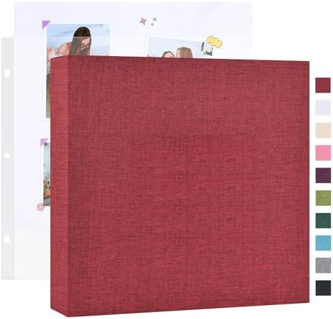 Mublalbum 10x10 Inch 3 Ring DIY Scrapbook Photo Album 40 Pages, Red by Mublalbum