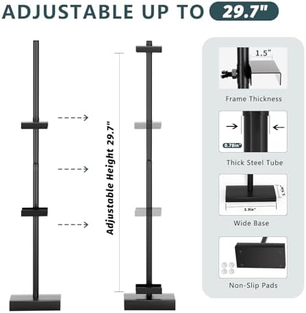 31.5"H Adjustable Tabletop Picture Frame Stand, Tabletop Easel Stand, Black - Image 5