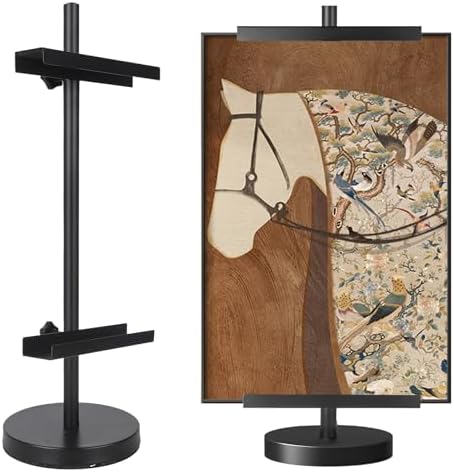 Adjustable Tabletop Easel Stand for Picture Frames, Picture Easels for Display, Gold Easel, Picture Frame Stand, Adjustable Art Easel.(18inch,Black) by Unknown