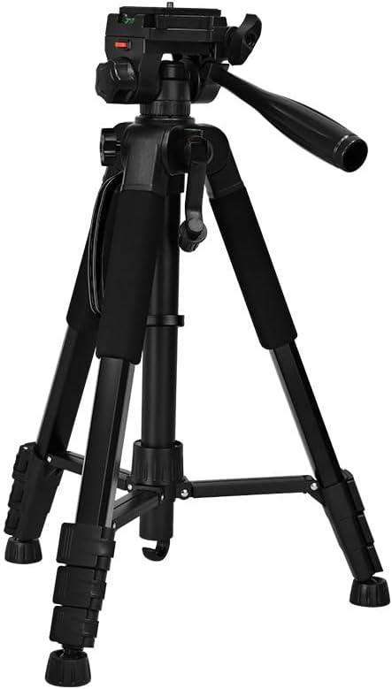 74'' Camera Tripod, Fotopro Lightweight Aluminum Travel Tripod for DSLR Camera and Phone with Detachable 3-Way Pan-Tilt Head Carry Bag and Mount Phone Stand for Video Recording Live Streaming - Image 4
