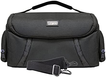 Vidpro DSLR and Video Camera Gadget Bag - Large Protective Case Includes Padded Dividers Handle and Shoulder Strap Compatible with Most Camera Brands Fits 1-2 DSLR Cameras 4 Lenses and Accessories by Vidpro