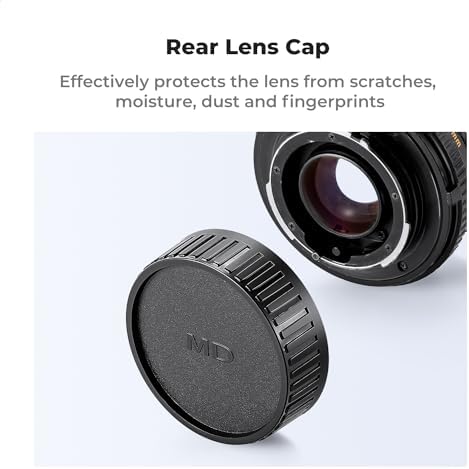 K&F CONCEPT MD Mount Rear Lens Cap & Body Cap Cover & Hot Shoe Cover Kit - Image 3