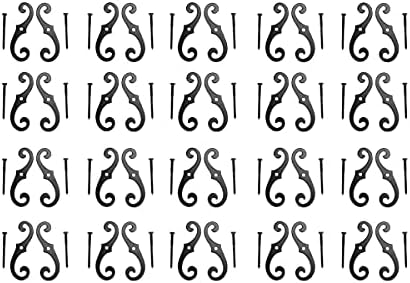 Renovators Supply Manufacturing Decorative S Style Window Shutter Dogs, Cast Aluminum, Rust Resistant Powder Coated, Includes Mounting Screws, 6.5 Inches, Pack of 20 Pairs by RenovatorsSupplyManufacturing