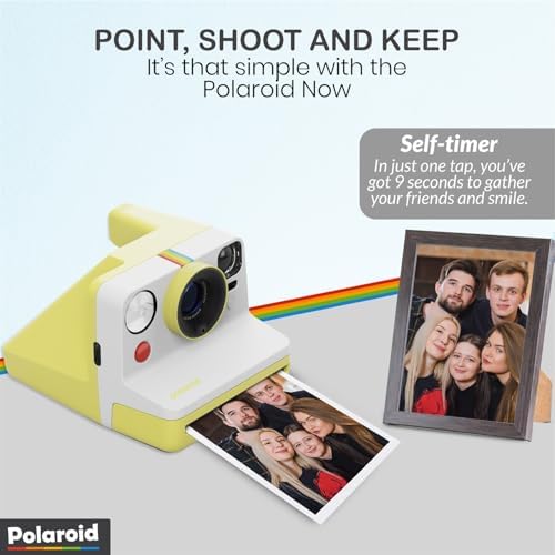 Polaroid Now Generation 3 I-Type Instant Camera (Yellow) Bundle with Color I-Type Film (8 Exposures), Hard Protective Case and Wrist Strap - Image 5