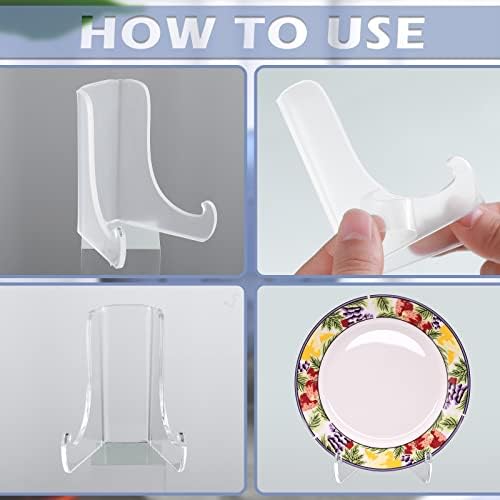 Chunful Acrylic Plate Stand Display Easel Holder,3.5 × 3.5 × 4.5 Inch - Image 4
