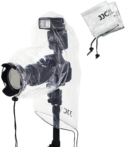 2PCS Clear Camera Rain Cover w Flash for Camera + Lens up to 6.3"x9.8"(DXL) by Kiorafoto