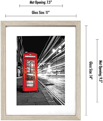 Americanflat 11x14 Picture Frame 2-Pack - Matted to 8x10 - Driftwood - Image 2