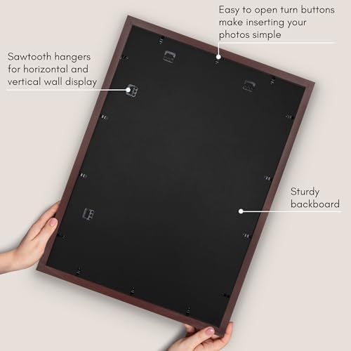 Americanflat 20x28 Poster Frame - Matted to 16x24 - Mahogany - Image 5
