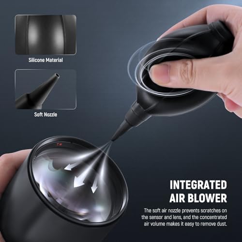 NEEWER 16 in 1 Camera Lens Cleaning Kit, Brush + Air Blower + Cleaning Swab for 24mm Full Frame Sensor + 1x Cleaner Spray + 2X Cloth + 10x Wet Lenses Wipe, HM-44 - Image 2