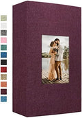Vienrose 4x6 Photo Album,420 Pockets,Linen Cover with Window,Purple by Vienrose