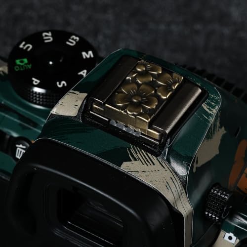 Metal Camera Hot Shoe Cover for DSLR/SLR-Cherry Blossom Bronze - Image 5