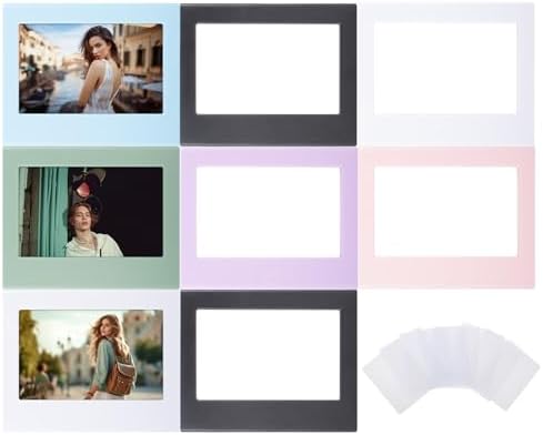 8 Packs Magnetic Photo Frame for WIDE EVO/400/300/210 Instant Camera Film, 4.25x3.38 In Photo Refrigerator Magnet Frame - Display Small Picture Frame for Instax WIDE Camera Film - Colorful by HIYQIN